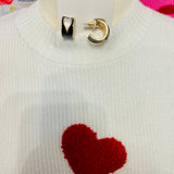 Wear Your Heart Out Earring - Black