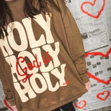 God Is Holy Sweatshirt - Brown