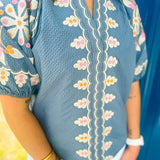 Addison Top - Blue