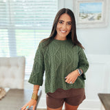 I Would If I Could Sweater - Olive