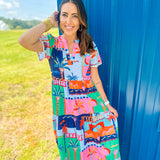 Tropic Livin Maxi Dress- Multi