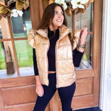 Simply Puffer Vest - Gold