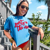 The Party in the USA Glitter Script Tee