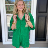 Lucky You Romper - Green