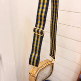 Navy Checkered Crossbody Strap - Final Sale