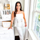 Greece Peplum Top