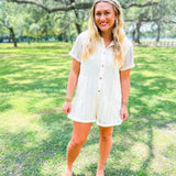 Beachy Keen Romper- Ivory