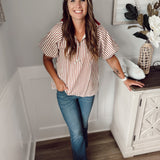 All Night Long Top - Brick