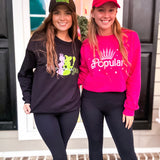 Pink Goes Good With Green Sweatshirt - Black