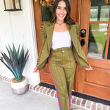 Emily McCarthy Ruffle Flare - Army