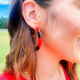 Melody Red & Black Earrings- Large