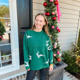 Green Rudolph Sweater - Final Sale