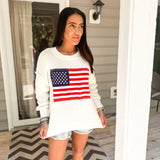 Simply Southern | USA Sweater Ivory - Final Sale
