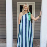 Right There Dress - Blue Green