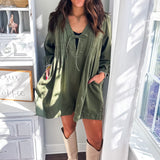 Give Thanks Romper - Olive