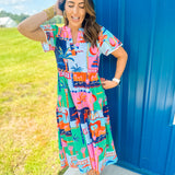 Tropic Livin Maxi Dress- Multi