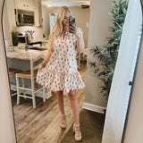 Adelyn Dress - Tan Cottage Stripes
