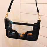 Clear Black Envelope Crossbody - Final Sale