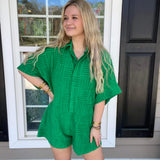 Lucky You Romper - Green