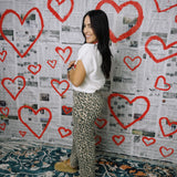 Josie Mini Hearts Sweater, White