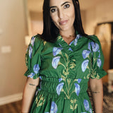 Wasting Precious Time Midi Dress - Green