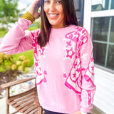 Post It Up Sweater - Pink