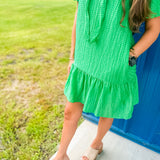 Mystic Meadow Mini Dress- Green