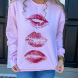 Lips Sweatshirt - Pink - Final Sale