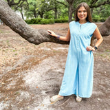 Lucky You Jumpsuit- Chambray