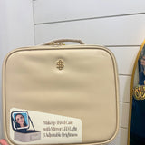 Simply | Leather Travel Make Up Case - Ivory