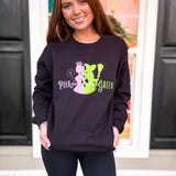 Pink Goes Good With Green Sweatshirt - Black