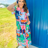 Tropic Livin Maxi Dress- Multi