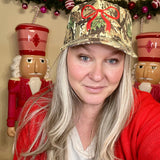 Camo Ribbon Hat - Neon Red