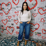 Janet High Rise Boyfriend-Cuffed Barrel Jeans - Dark