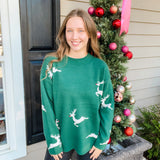 Green Rudolph Sweater - Final Sale