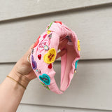 Candy Hearts Headband - Pink - Final Sale