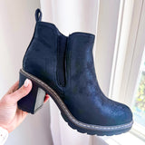 Bite Me Bootie - Black Oil Pu Bootie