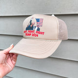 Trump Fight Trucker Hat- Tan