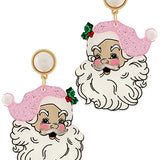 Pink Santa Earring - Final Sale