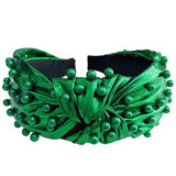 Green Knotted Metallic Holiday Headband - Final Sale