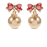 Gold Bow Ornament Drop Earring - Final Sale