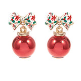 Red Ornament Bow Drop Earring - Final Sale