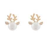 Reindeer Pearl Stud Earring - Final Sale