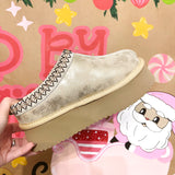 Pillow Talk Slipper - Washed Gold Metallic - FINAL SALE
