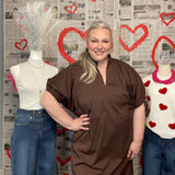 Fall Harvest Midi Dress - Brown