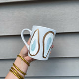 Hand Painted Oyster Coffee Mug