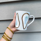 Hand Painted Oyster Coffee Mug