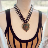 Heart Full Of Turquoise Scarf Necklace - Final Sale