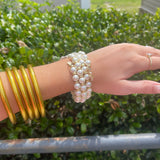 BuDhaGirl White Pearl Wrap Bracelet - Final Sale