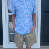 Southern Tide - Driver Island Blooms Printed Polo - Clearwater Blue